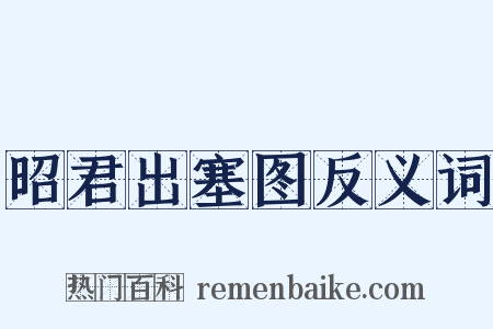 昭君出塞图反义词是什么意思的图片